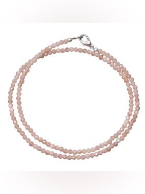 NWOT Peach Moonstone 36” Beaded Necklace